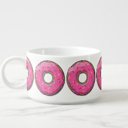 Cartoon Rosa Donut mit Sprinklen Kleine Suppentasse