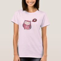 Cartoon Rosa Liebe Owl