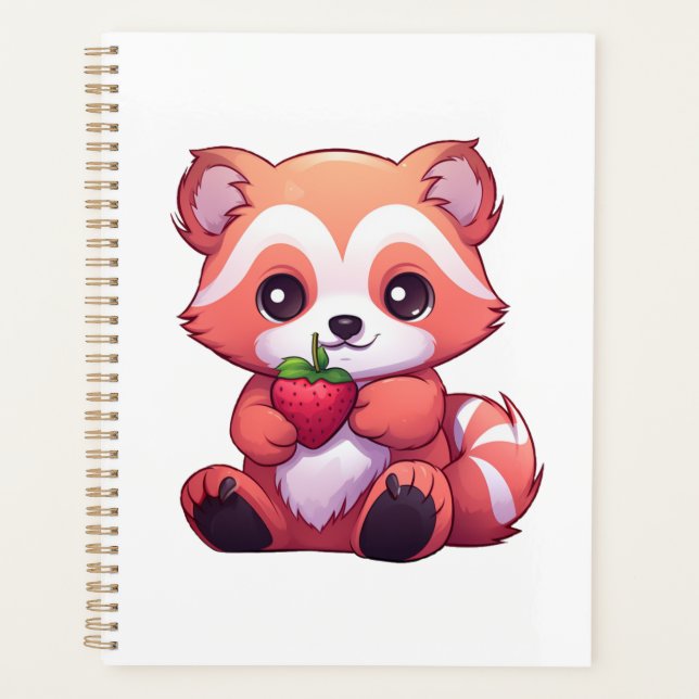 Cartoon Roter Panda Planer (Vorderseite)