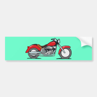 Cartoon-rotes Motorrad - Motorrad Autoaufkleber
