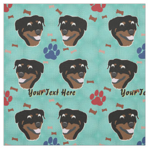 Cartoon Rottweiler Stoff