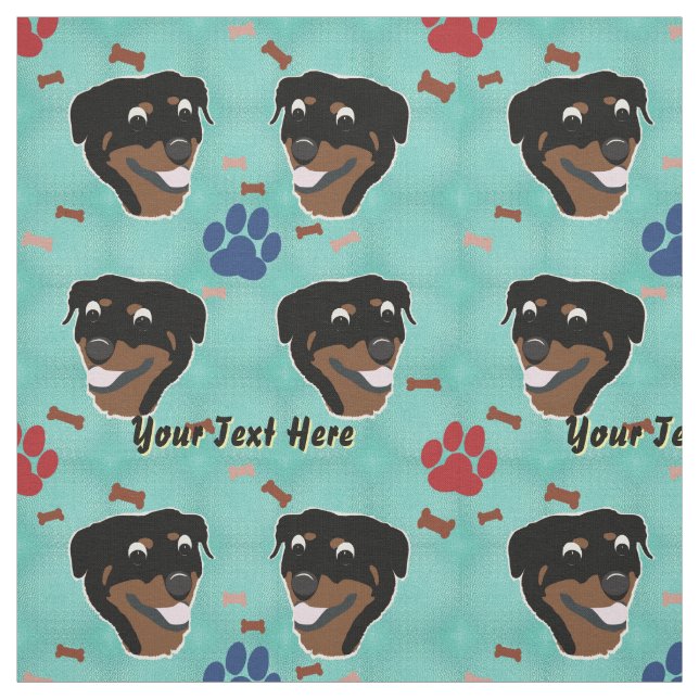 Cartoon Rottweiler Stoff (Muster)