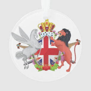 Cartoon Royal Throne Wappen Ornament