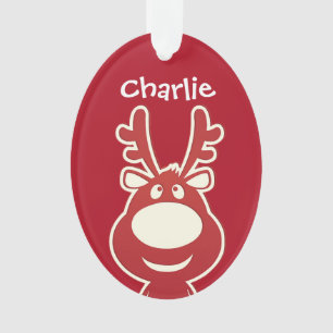 Cartoon Rudolph Ornament