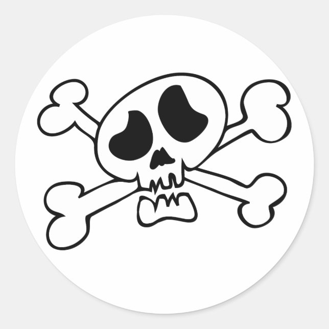 Cartoon Runder Aufkleber (Vorderseite)