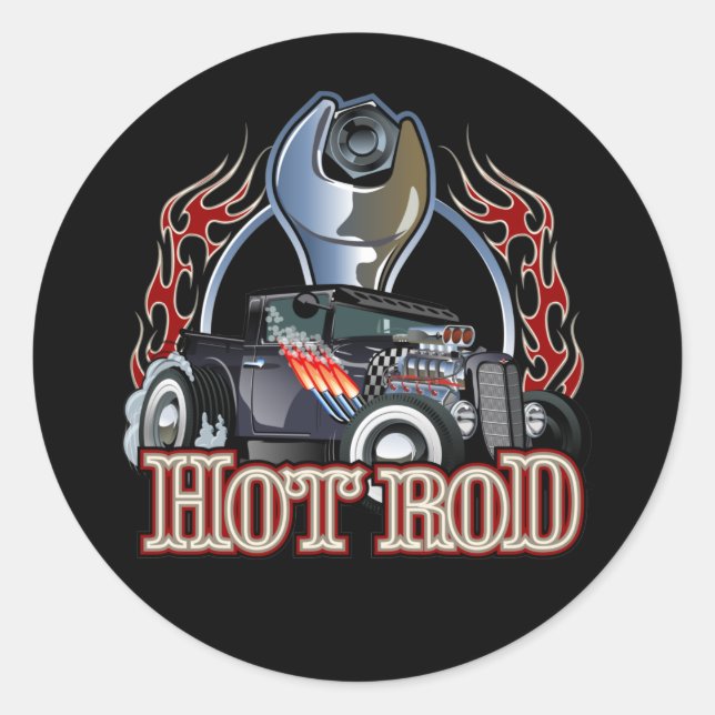 Cartoon Runder Aufkleber (Vorderseite)