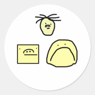 Cartoon Runder Aufkleber