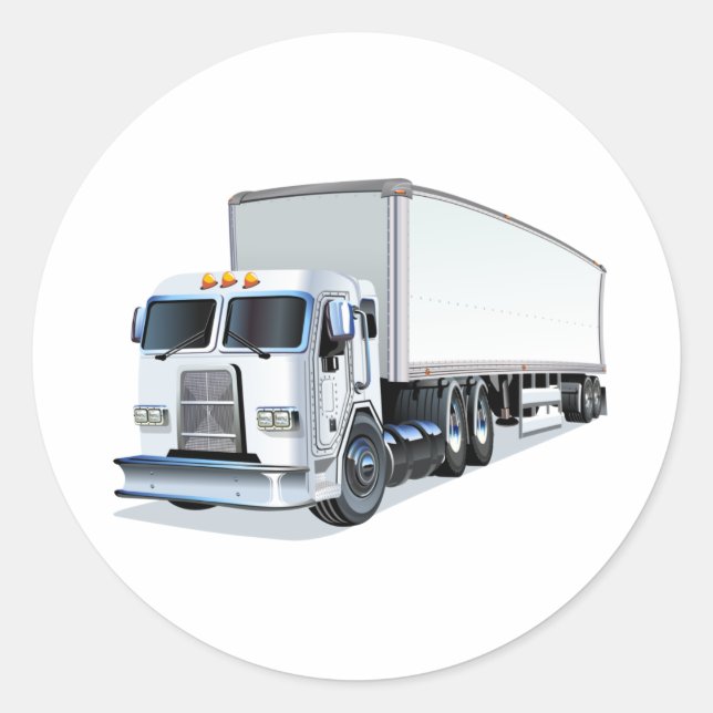 Cartoon Runder Aufkleber (Vorderseite)