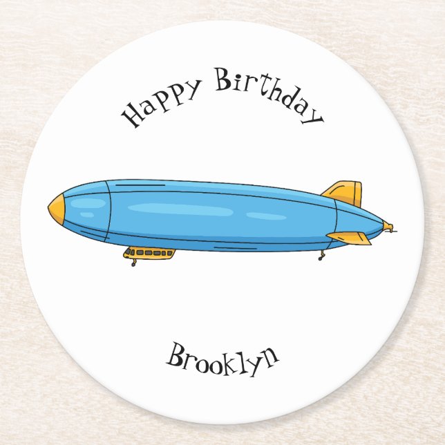 Cartoon Runder Pappuntersetzer (Vorderseite)