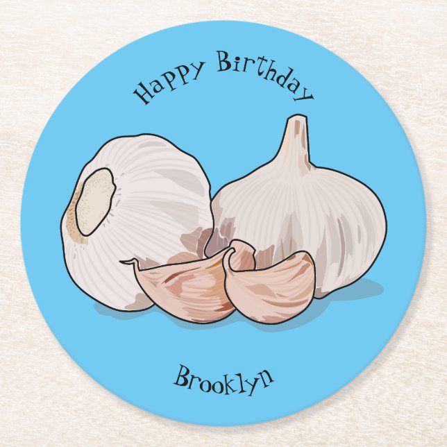 Cartoon Runder Pappuntersetzer (Vorderseite)