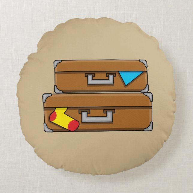 Cartoon Rundes Kissen (Vorderseite)