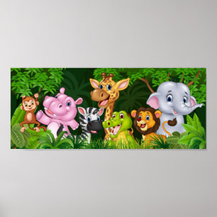 Cartoon Safari Poster