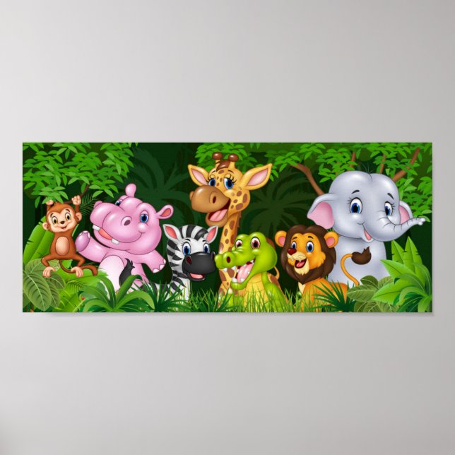 Cartoon Safari Poster (Vorne)