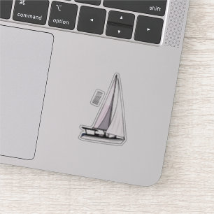 Cartoon Sailboat Aufkleber