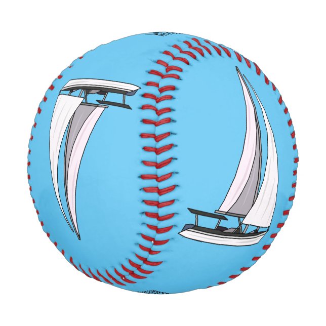 Cartoon Sailboat Baseball (Schrägansicht)