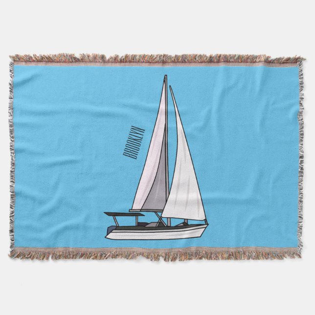 Cartoon Sailboat Decke (Vorderseite)