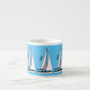 Cartoon Sailboat Espressotasse