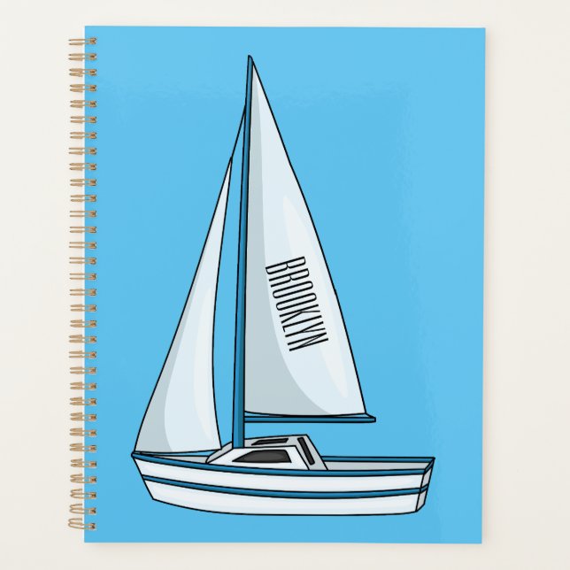 Cartoon Sailboat Planer (Vorderseite)