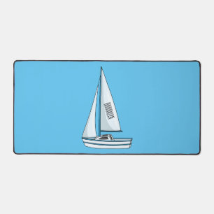 Cartoon Sailboat Schreibtischunterlage