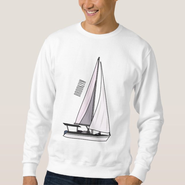Cartoon Sailboat Sweatshirt (Vorderseite)