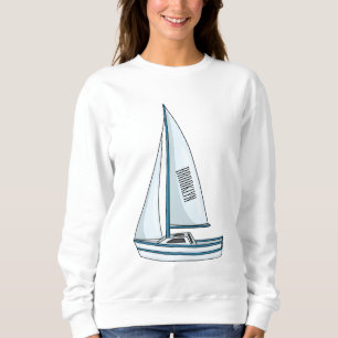 Cartoon Sailboat Sweatshirt