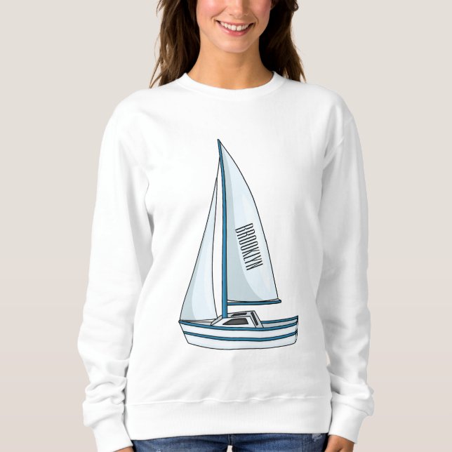 Cartoon Sailboat Sweatshirt (Vorderseite)