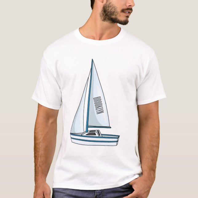Cartoon Sailboat T-Shirt (Vorderseite)