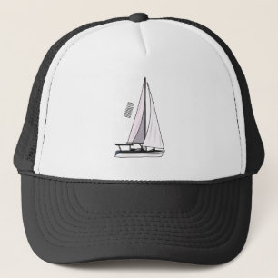 Cartoon Sailboat Truckerkappe