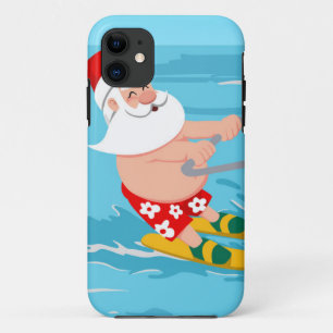 Cartoon Santa Claus water skiing Case-Mate iPhone Hülle