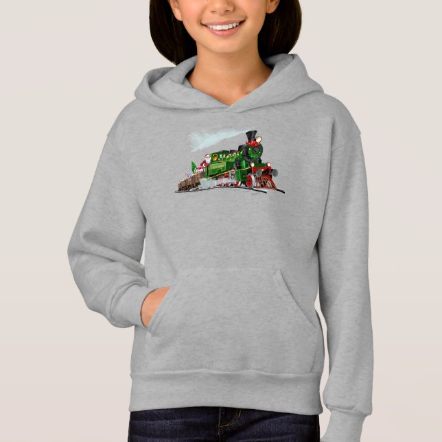 Cartoon Santa express Hoodie (Vorderseite)