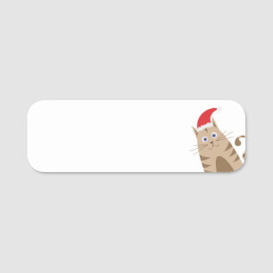 Cartoon Santa Namensschild