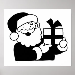 Cartoon Santa Poster
