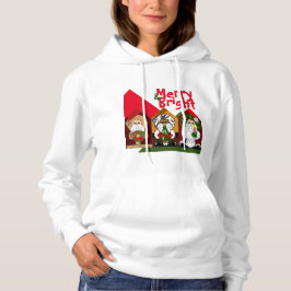 Cartoon Santas Merry & Bright Christmas Sweatshirt