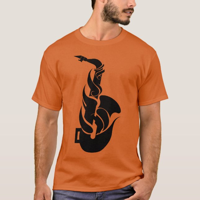 Cartoon Saophone retro T-Shirt (Vorderseite)