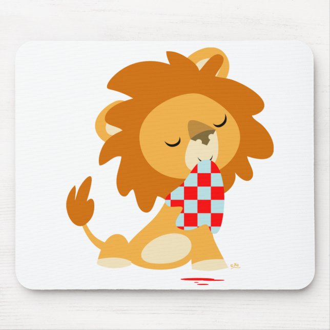 Cartoon Satierte Löwenmousepad Mousepad (Vorne)