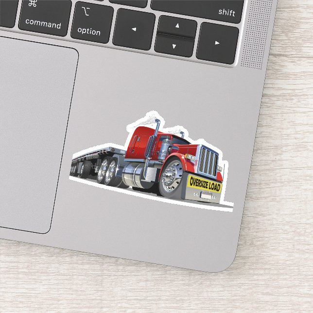 Cartoon-Sattelschlepper Aufkleber (Detail)