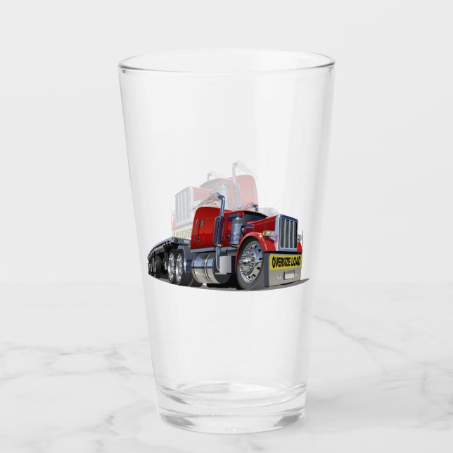 Cartoon-Sattelschlepper Glas (Vorderseite)