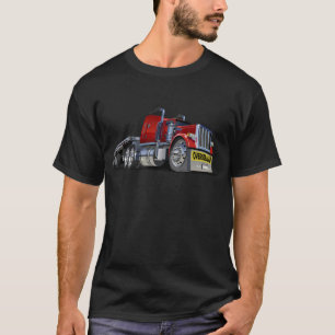Cartoon-Sattelschlepper T-Shirt