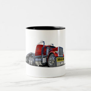 Cartoon-Sattelschlepper Zweifarbige Tasse