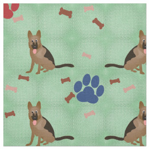 Cartoon-Schäferhund Stoff
