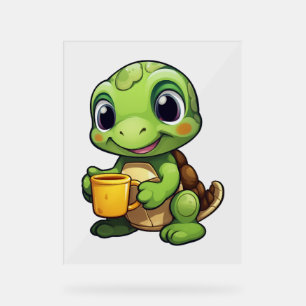 Cartoon-Schildkröte Acrylschild