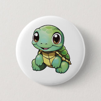 Cartoon-Schildkröte Button