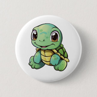 Cartoon-Schildkröte Button