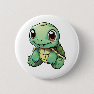 Cartoon-Schildkröte Button