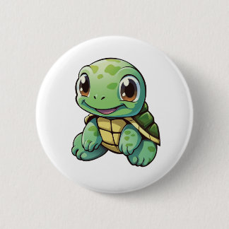 Cartoon-Schildkröte Button
