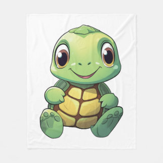 Cartoon-Schildkröte Fleecedecke