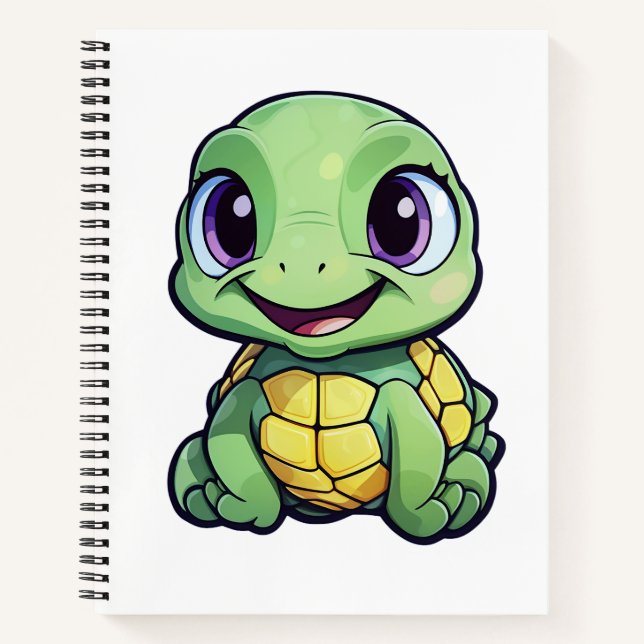 Cartoon-Schildkröte Notizbuch (Vorderseite)