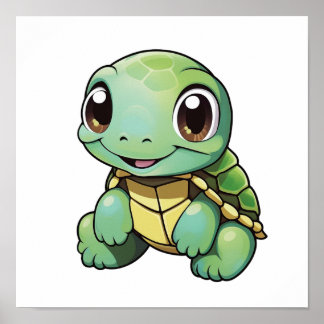 Cartoon-Schildkröte Poster