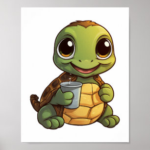 Cartoon-Schildkröte Poster