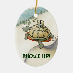 Cartoon Schildkröte, Schnecke auf dem Rücken mit G Keramik Ornament